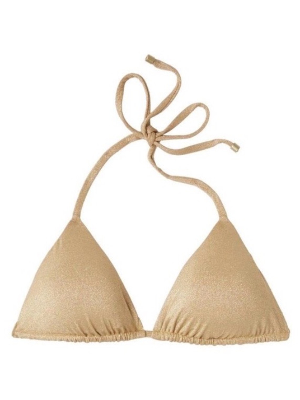 Vitamin A Gia Triangle Top in “Golden Glow Metallic”